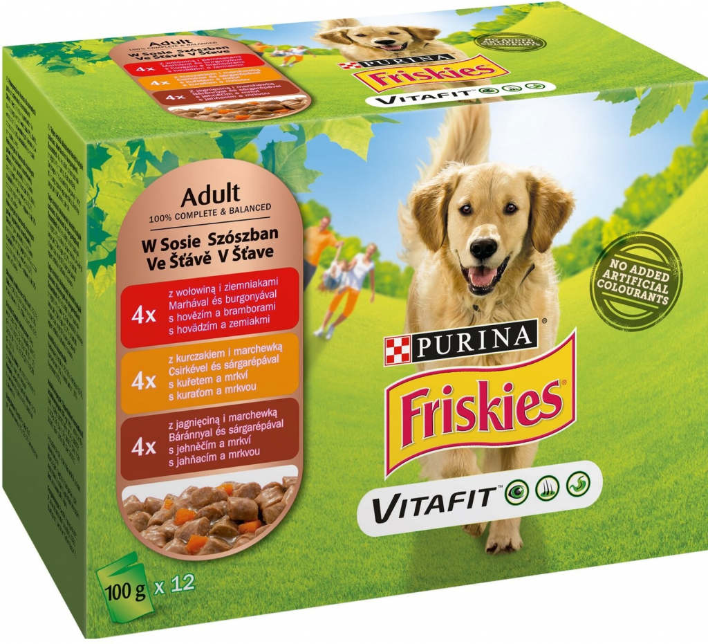 Friskies Adult hovězí kuřecí jehněčí 12 x 100 g