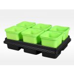 NOHEL GARDEN květináč sadbový GREEN s podmiskou zelený 8x8x8 cm – Zboží Mobilmania