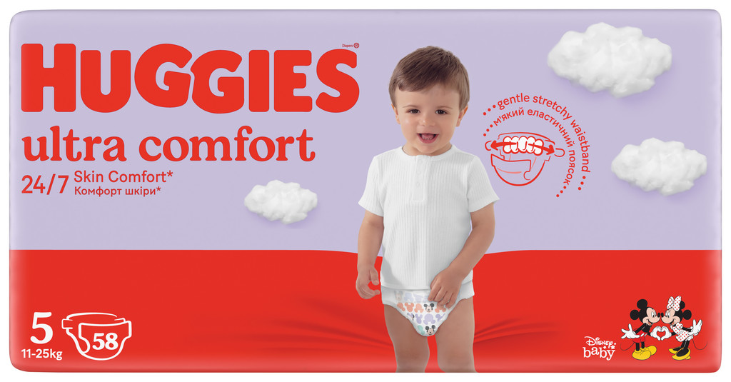 HUGGIES 4x Ultra Comfort Mega 5 11-25 kg 58 ks