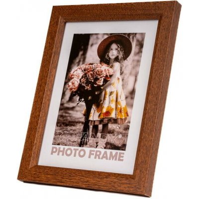 FANDY Dřevěný fotorámeček Bevel 21x29,7 3 tmavě hnědý – Zboží Živě