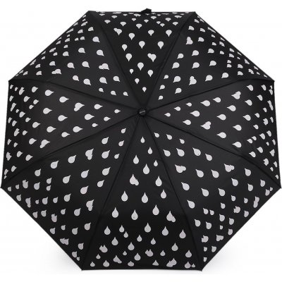 Kouzelné kapky deštník dámský skládací vystřelovací 3 černý – Zboží Mobilmania