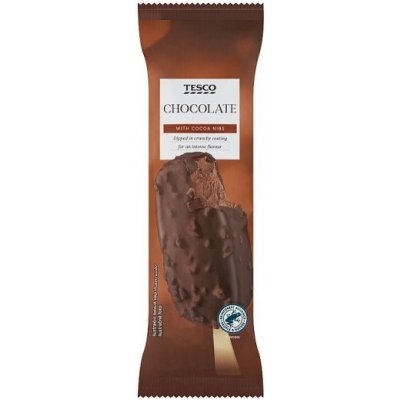 Tesco Mražený krém s čokoládovými kousky v polevě z mléčné čokolády 120 ml – Hledejceny.cz