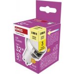 Emos LED žárovka Classic MR16 stříbrná/ GU10 3 W 32 W 345 lm teplá bílá – Zboží Živě