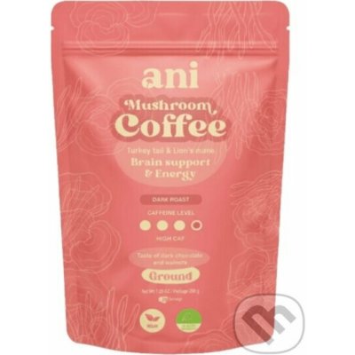 ANi Mushroom Coffee Brain suport & Energy zrnková 0,2 kg – Hledejceny.cz