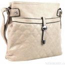 Dvousekční crossbody kabelka H0382 béžová