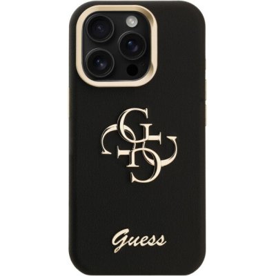 Guess Grained 4G Logo kryt s výklopným stojánkem pro iPhone 15 Pro - černý 57983125120 – Zboží Mobilmania