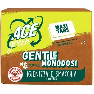 Ace Green Gentile Monodosi přídavné hygienizační tablety na praní prádla 18 PD