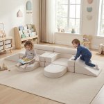 Costway Dětská modulární pohovka a BUNKR Beige – Hledejceny.cz