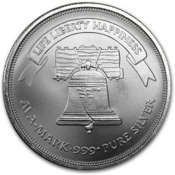 Silver Shield Mince stříbro značka Liberty Bell 1 oz