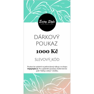 Dárkový poukaz Hodnota poukazu: 1000 Kč – Zboží Mobilmania