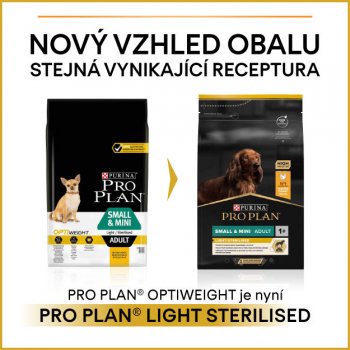 Purina Pro Plan Small & Mini Adult Light Sterilised kuře 3 kg