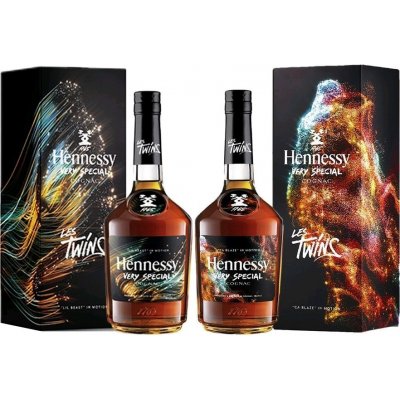 Hennessy Vs les Twins Lil Beast & Ca Blaze Cognac Aoc 40% 0,7 l (karton) – Zboží Dáma