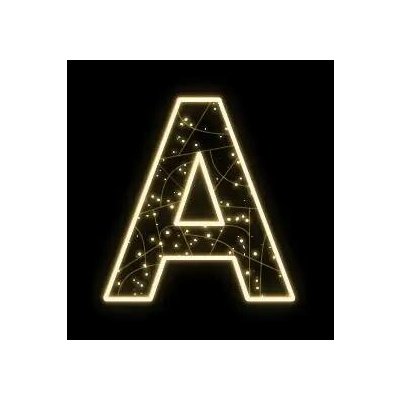 Eco Fix 2D LED světelné písmeno A, 116 × 123 × 3 cm, teple bílá, závěsná, 3D tisk – Hledejceny.cz