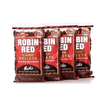 Dynamite Baits pelety Pre-Drilled Robin Red 900 g 15 mm