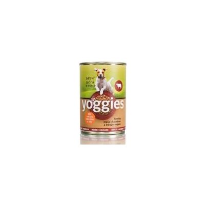 400g Yoggies hovězí konzerva pro psy s karotkou a lněným olejem 400g