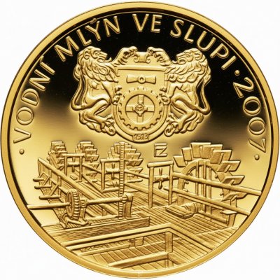 ČNB Zlatá mince 2500 Kč Vodní mlýn ve Slupi 2007 Proof 7,78 g – Zboží Mobilmania