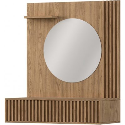 Textilomanie Entsian toaletní stolek se zrcadlem a zásuvkou dub artisan – Zboží Dáma