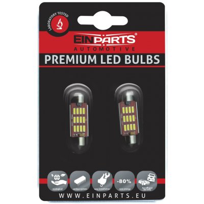 EINPARTS C10W LED žárovky (12 x SMD 4014) 39mm 6000K CANBUS - EPL50 – Hledejceny.cz