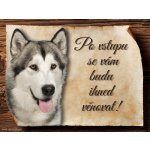Sport hobby Cedulka Aljašský malamut Po vstupu 15 x 11 cm – Zbozi.Blesk.cz