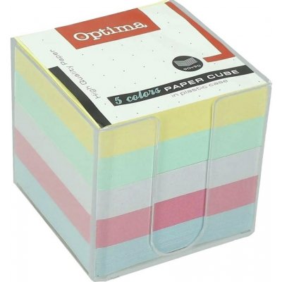 Barevná kostka OPTIMA 9 × 9 × 9 cm v plastovém stojánku 22944 – Hledejceny.cz