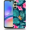 Pouzdro a kryt na mobilní telefon Samsung Picasee silikonové Samsung Galaxy A05s Pink Monstera černé