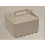 Krabička na výslužky 18x18x10 cm - BÍLÁ – Zboží Mobilmania