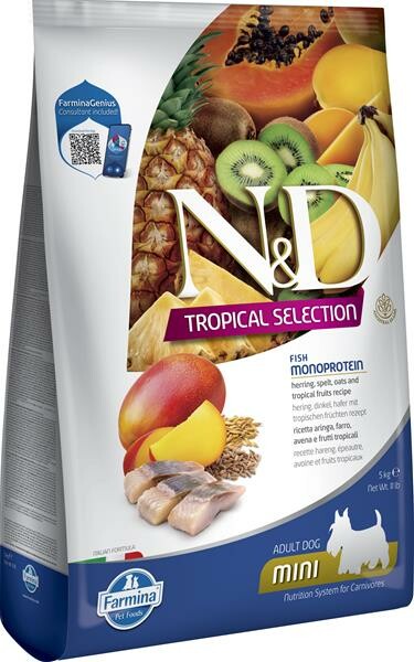 N&D Tropical Selection Dog Adult Mini Ancestral Grain Herring 5 kg