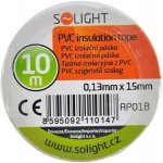 Solight Izolační páska 15 mm x 0,13 mm x 10 m bílá – HobbyKompas.cz