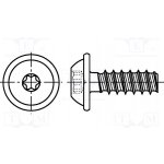 BOSSARD 3265715 Vrut; pro plasty; s límcem; 3x8; Hlava: kulatá; Torx® PLUS; 10IP – Hledejceny.cz
