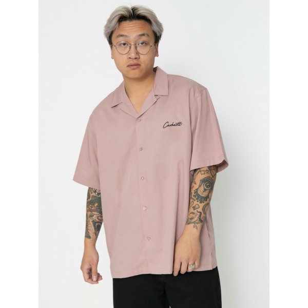 Pánská košile Carhartt WIP Delray (glassy pink/black)
