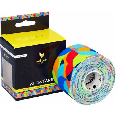 YELLOWSPORT Kinezio tape duhová abstraktní 5 cm x 5 m – Zboží Dáma