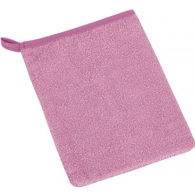 Bellatex koupelnová mycí žínka 23/10 bavlněné froté jednobarevná růžová 17 x 25 cm