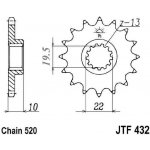 JT Sprockets JTF 432-16 | Zboží Auto