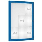 PROCITY Venkovní vitrína Classique, 9 x A4, plexi, modrá – Zboží Živě