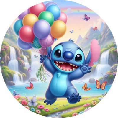 Obrázek na dort LILO A STITCH Jedlý papír ● materiál: FONDÁNOVÝ DECORLIST ✴️, ● velikost: 4cm (30 ks / A4) ☝ – Hledejceny.cz