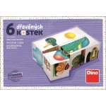 Dino obrázkové kostky Kachna 6 kostek – Hledejceny.cz