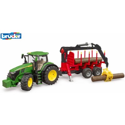 Bruder 3154 Traktor John Deere 7R s přepravníkem na dřevo – Hledejceny.cz