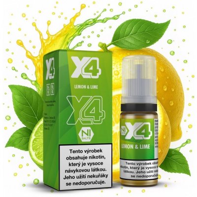 X4 Bar Juice Lemon and Lime 10 ml 10 mg – Zboží Mobilmania