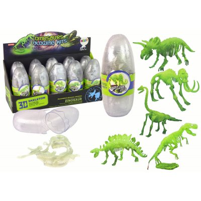 LEANToys Zářící souprava 3D kostry dinosaura ve vejci