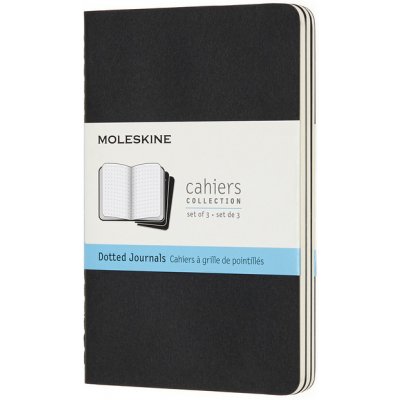 Moleskine Sešity 3 ks tečkované černé S – Zboží Dáma