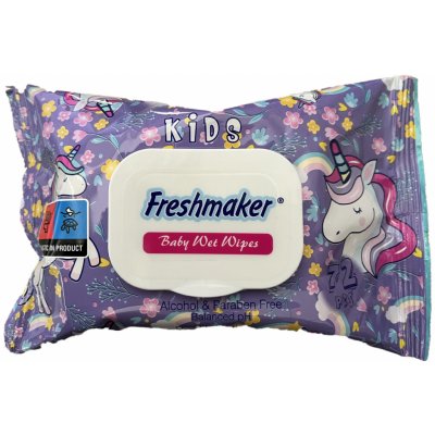 Freshmaker KIDS dětské vlhčené ubrousky s víčkem 72 ks Jednorožec – Hledejceny.cz