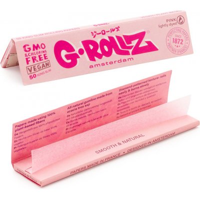 G-Rollz Pink Extra Thin Slim papírky 50 ks – Zboží Dáma