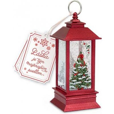2342-0001 Vánoční dekorace s LED světlem lucerna SK