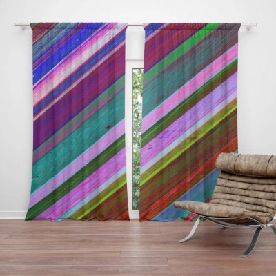 Sablio Závěsy Nabarvené dřevo: 2 ks - 140x250 cm - Sablio – Sleviste.cz