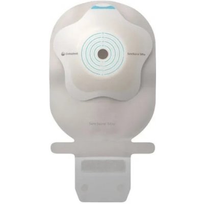 Mio SenSura Concave 1D výpustný sáček 10 ks—Střední, šedý, konkávní podložka, otvor 10-50 mm – Sleviste.cz