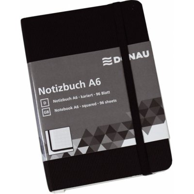 DONAU Zápisník A6 čtverečkovaný černý – Zboží Živě