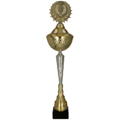 Pohár kovový zlato stříbrný Výška: 32,5 cm Průměr: 10 cm – Sleviste.cz