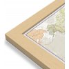Nástěnné mapy Maps International Svět - nástěnná politická mapa 197 x 117 cm Varianta: mapa v dřevěném rámu, Provedení: Pegi přírodní