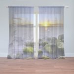 Sablio Záclony Kameny v jezeře: 2ks 150x250cm – Hledejceny.cz