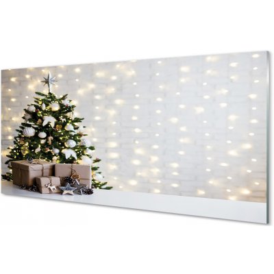 akrylový obraz Ozdoby na vánoční stromeček dárky 100x50 cm – Hledejceny.cz